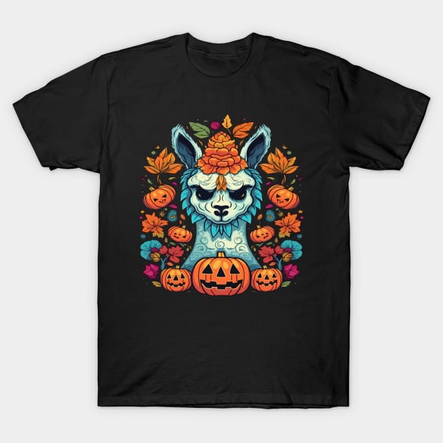 Llama Halloween T-Shirt by JH Mart